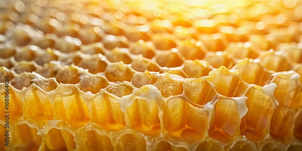 Textured Beeswax Surface with Translucent Areas and Crystalline Structures Captured in Minimalist Style for Unique Natural Artistry and Organic Aesthetics