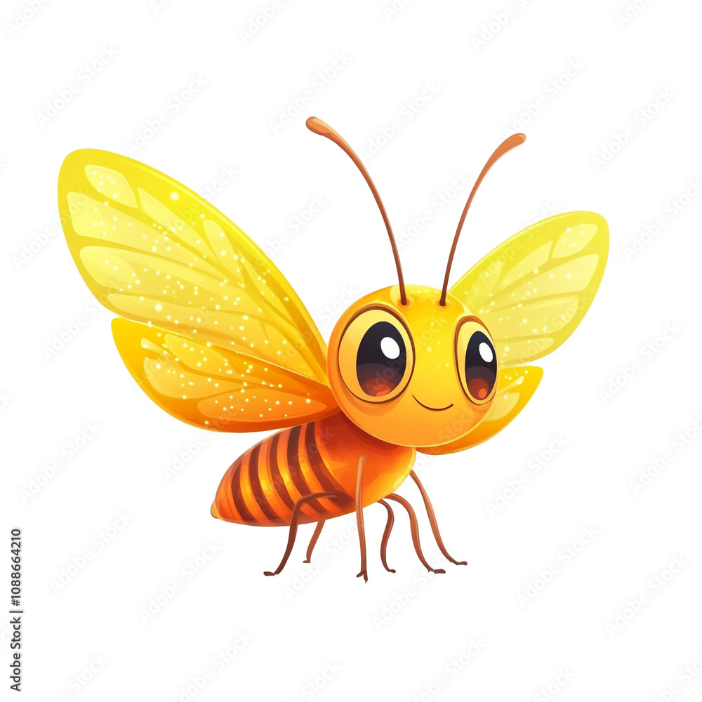 Cute Cartoon Bee with Big Eyes Cute Cartoon Bee with Big Eyes