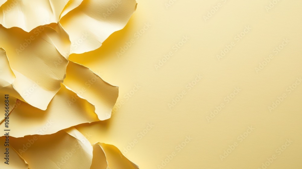 Naklejka premium Soft Yellow Paper Texture with Light Background
