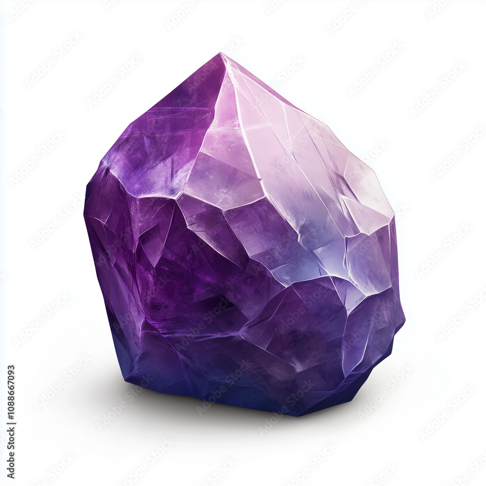 A purple natural crystal stone icon A purple natural crystal stone icon