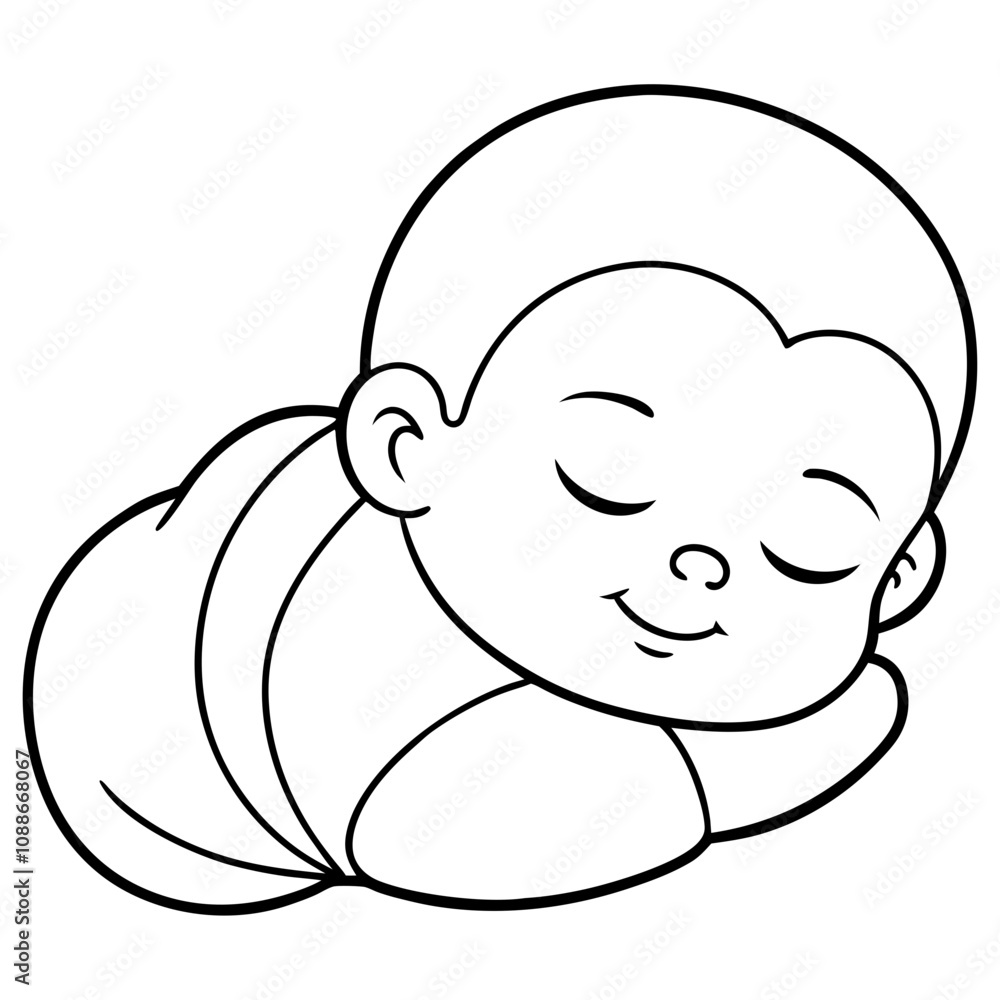 Fototapeta premium cute baby sleeping