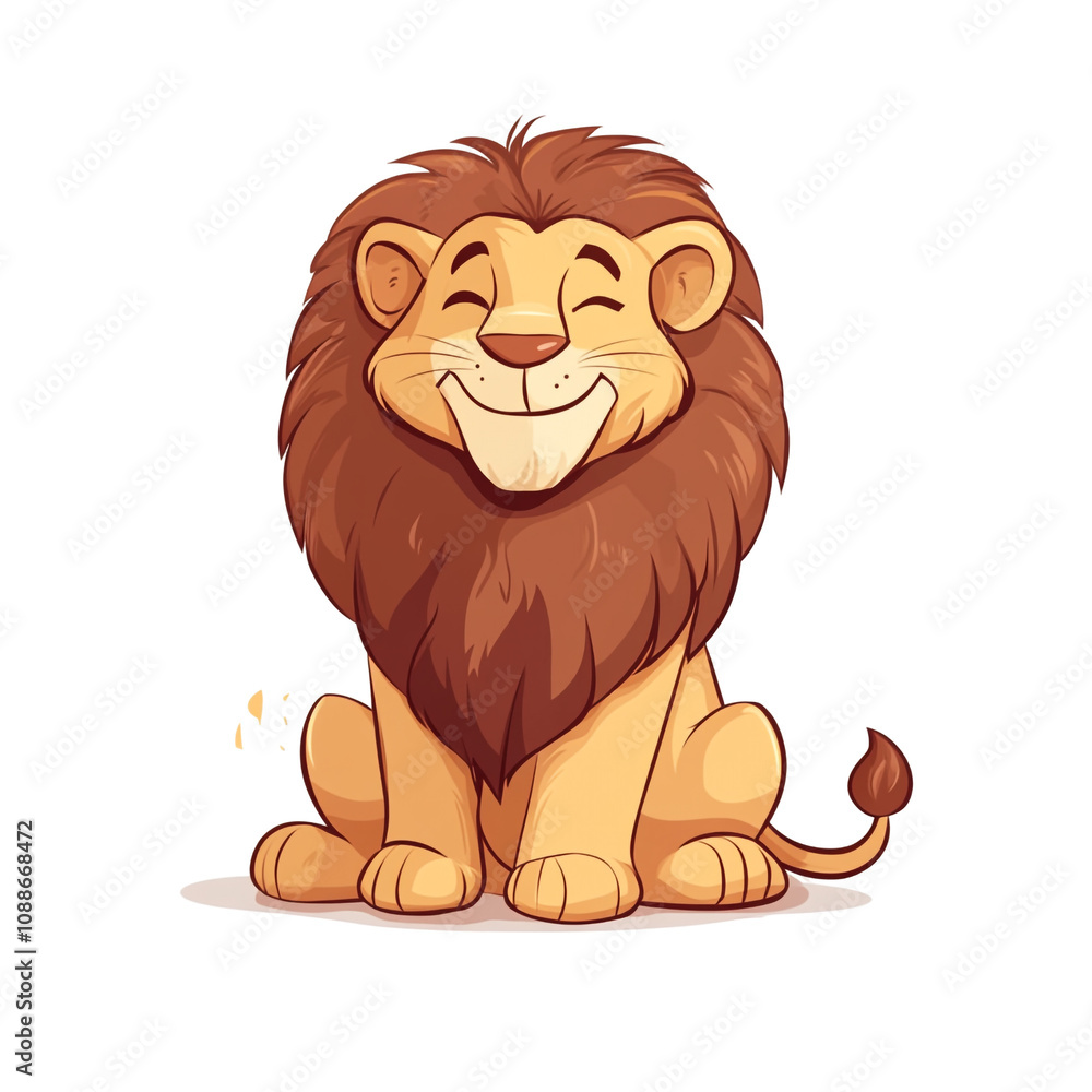 Fototapeta premium Smiling Cartoon Lion