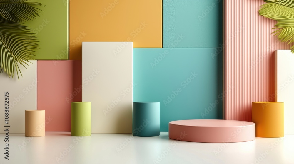 Soft Focus Abstract Geometric Shapes in Muted Colors Soft Focus Abstract Geometric Shapes in Muted Colors