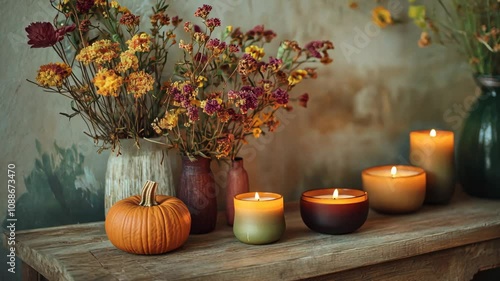 Wallpaper Mural Here's a caption, description, and keywords for the image:Autumn ambiance Torontodigital.ca