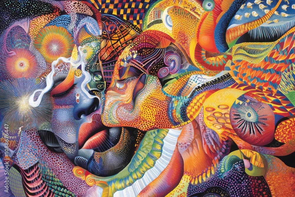Expressive art featuring colorful faces abstract theme visual art creative space close-up emotion and identity exploration Expressive art featuring colorful faces abstract theme visual art creative space close-up emotion and identity exploration