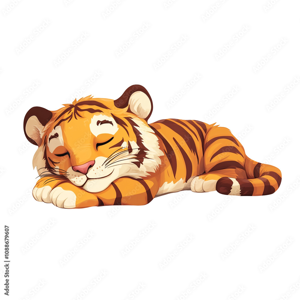 Obraz premium Sleeping Tiger Cub