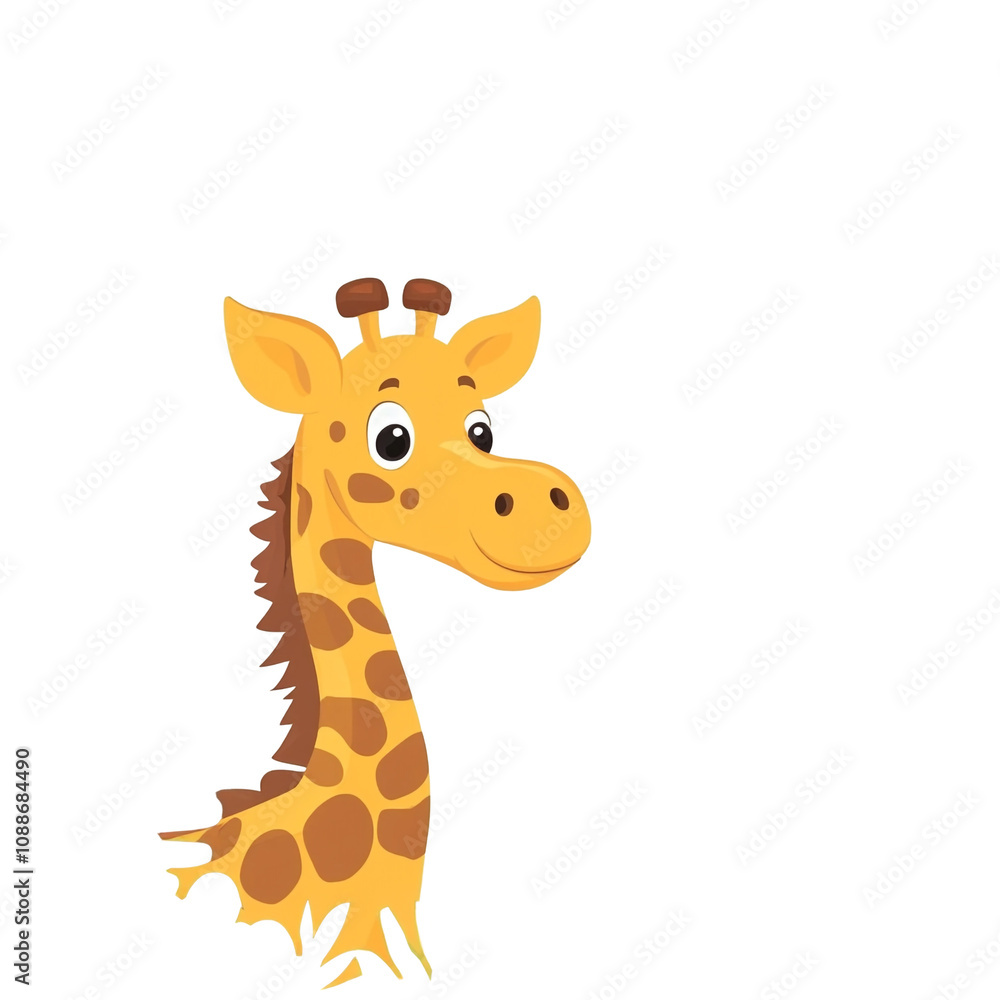 Fototapeta premium Cute Giraffe Cartoon Illustration