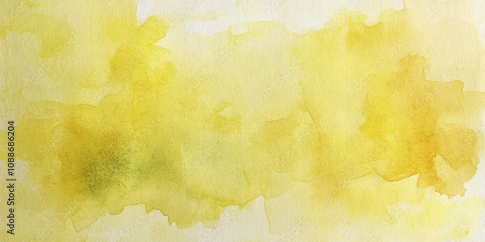 Obraz premium Soft and Bright Yellow Watercolor Background with Subtle Gradients and Textures Ideal for Creative Projects, Print Design, and Artistic Expressions