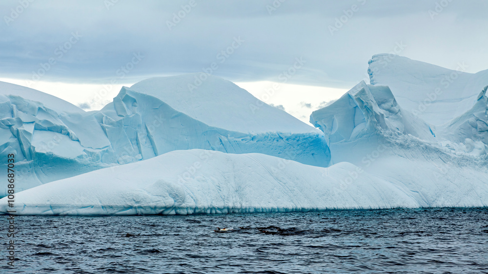 Glacier and Iceberg in the Antarctic Landscape Glacier and Iceberg in the Antarctic Landscape