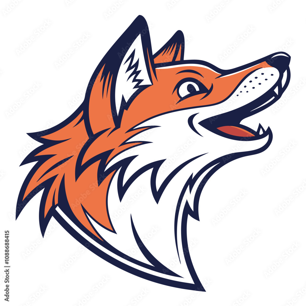 Fox Head Logo Vector Illustration Featuring Modern and Minimalistic Design Perfect for Branding and Graphic Projects Fox Head Logo Vector Illustration Featuring Modern and Minimalistic Design Perfect for Branding and Graphic Projects