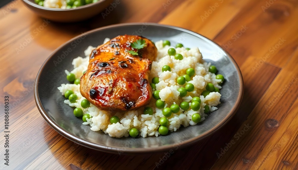 Caribbean jerk chicken with rice and peas Caribbean jerk chicken with rice and peas