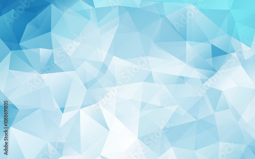 ポリゴン　幾何学模様背景　青色　Polygon geometric pattern background blue