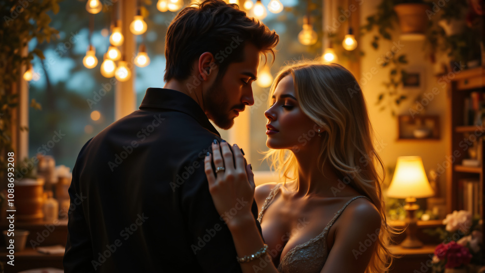 Romantic Dance Under Soft Glowing Lights Romantic Dance Under Soft Glowing Lights