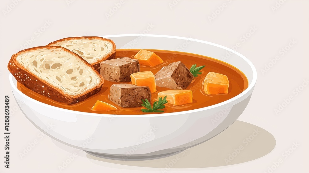 Cozy Winter Stews with Artisan Bread Home Kitchen Food Photography Warm Environment Close-up Culinary Delight Cozy Winter Stews with Artisan Bread Home Kitchen Food Photography Warm Environment Close-up Culinary Delight