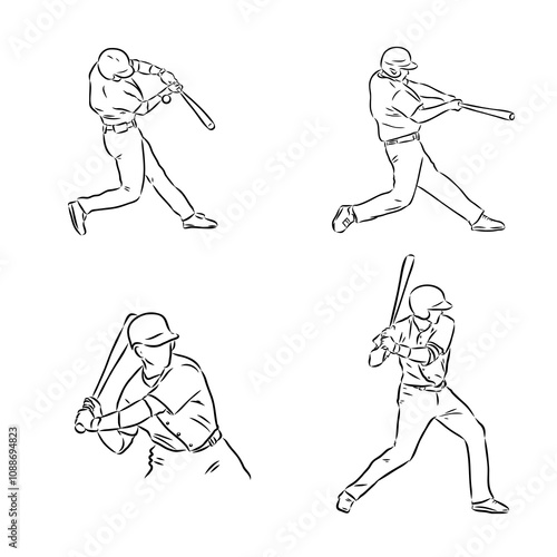 Doodle style baseball and glove in vector format