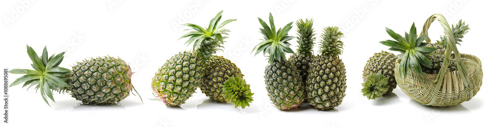 Pineapple on a white background Pineapple on a white background