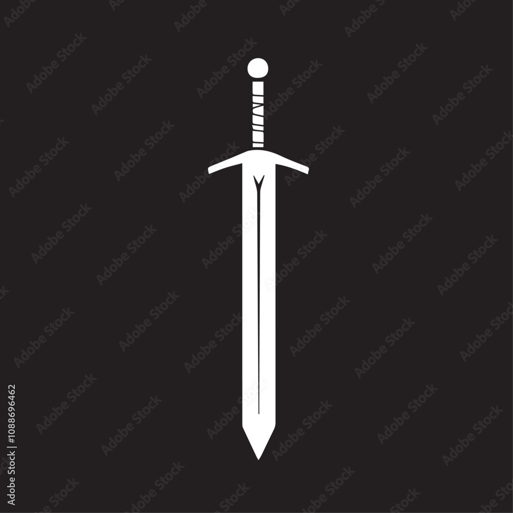 Sword In cartoon, hand-drawn flat style. image for social media, websites and UI. Isolated 2D vector design in logo, icon, sketch style, simple line vector, single color. AI Generative Art. Sword In cartoon, hand-drawn flat style. image for social media, websites and UI. Isolated 2D vector design in logo, icon, sketch style, simple line vector, single color. AI Generative Art.