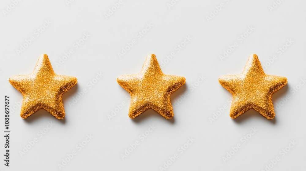 Glittering Gold Stars on Smooth White Surface, an elegant arrangement showcasing the brilliance and shimmer of gold stars against a pristine backdrop, perfect for festive designs. Glittering Gold Stars on Smooth White Surface, an elegant arrangement showcasing the brilliance and shimmer of gold stars against a pristine backdrop, perfect for festive designs.