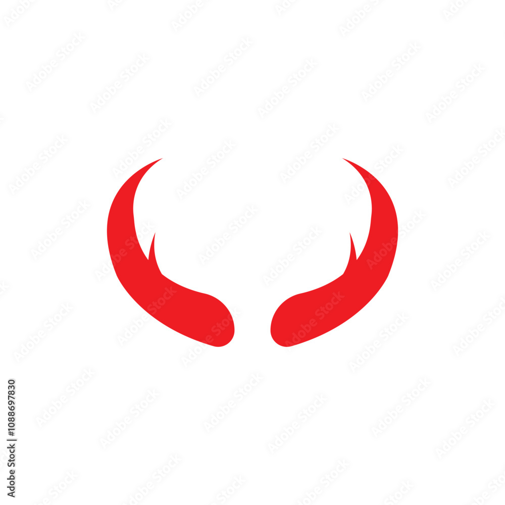 Devil horn Vector icon design illustration Template Devil horn Vector icon design illustration Template
