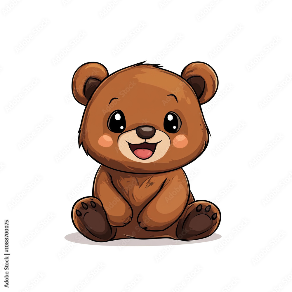 Naklejka premium Cute Cartoon Bear