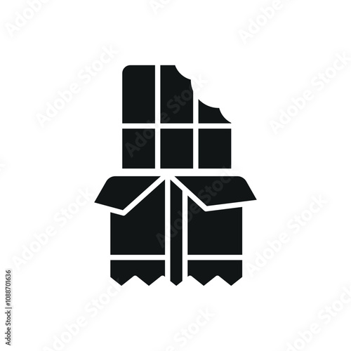 Chocolate bar icon vector food or dessert in modern and simpel concept