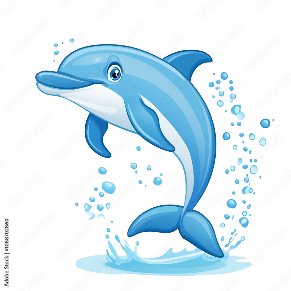 Obraz premium Playful Dolphin Leaping
