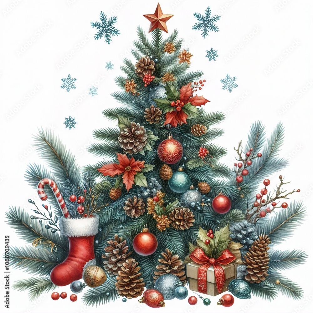 christmas tree and decorations christmas tree and decorations