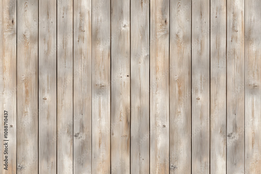 Fototapeta premium A light brown wooden wall with vertical slats, a seamless texture background, ultra-realistic photography. 