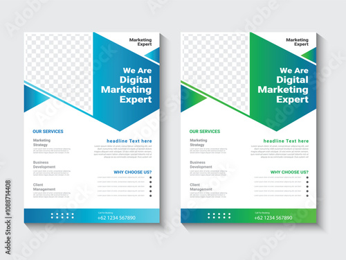 Business flyer template design 