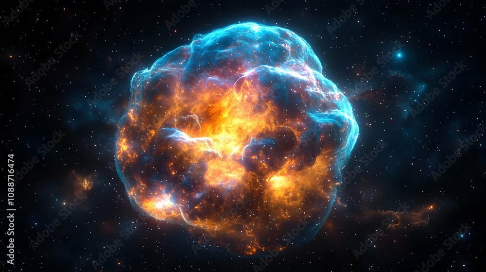 Cosmic Nebula Explodes: Fiery Celestial Event, Vivid Colors in Space Cosmic Nebula Explodes: Fiery Celestial Event, Vivid Colors in Space
