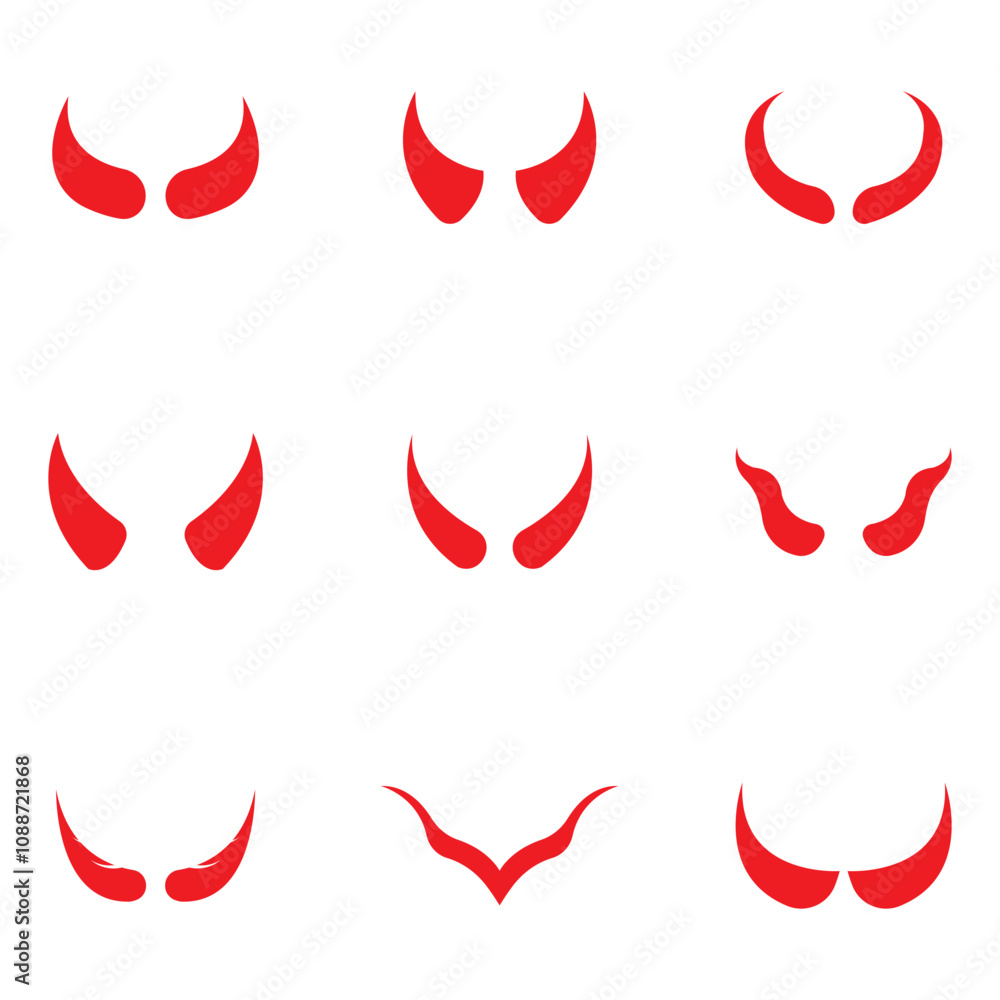 Devil horn Vector icon design illustration Template Devil horn Vector icon design illustration Template