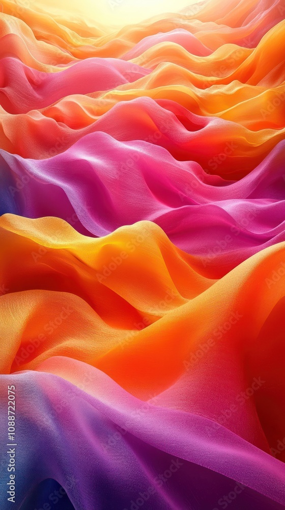 Obraz premium Abstract waves of vibrant colors create a dynamic visual effect.