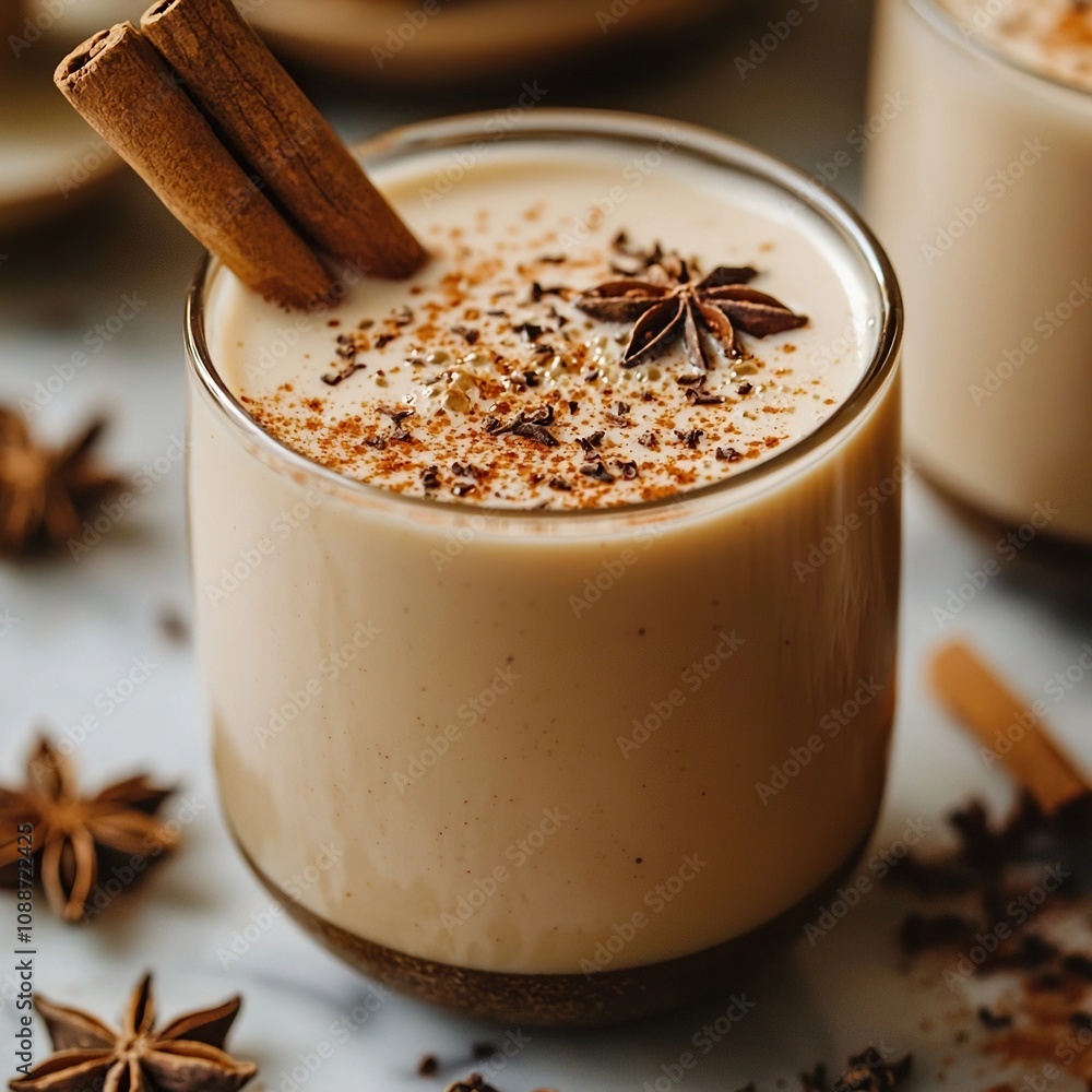 indian spiced milk tea with cinnamon sticks indian spiced milk tea with cinnamon sticks