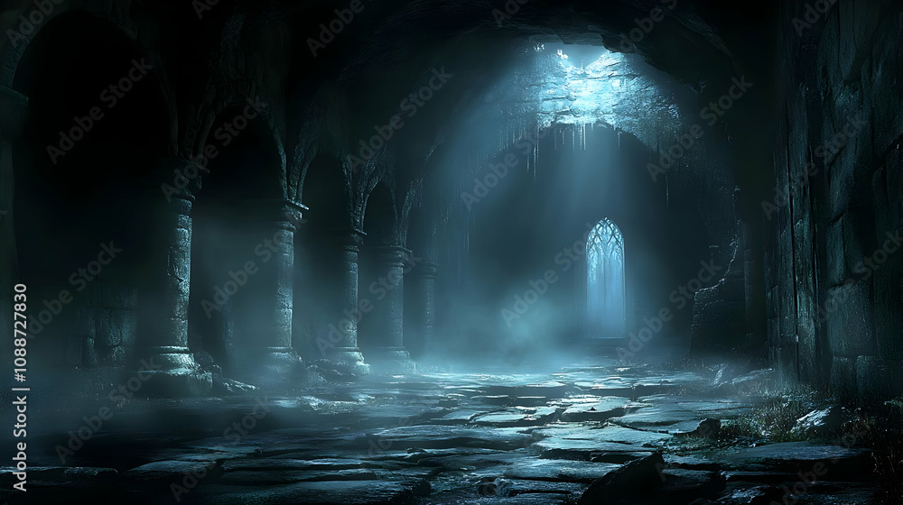 Ancient Hallway: Exploring Dark, Mystical Ruins Ancient Hallway: Exploring Dark, Mystical Ruins