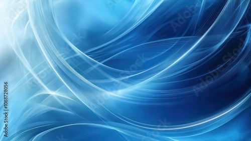 A dynamic blue digital abstract background with swirling patterns and energetic elements