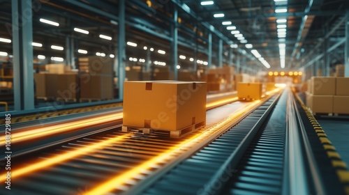 Conveyor Belt Logistics: Streamlined Efficiency in a Modern Warehouse