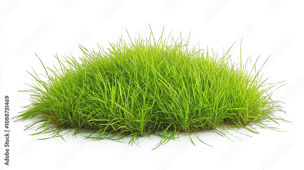 green grassland landscape isolated on white background green grassland landscape isolated on white background