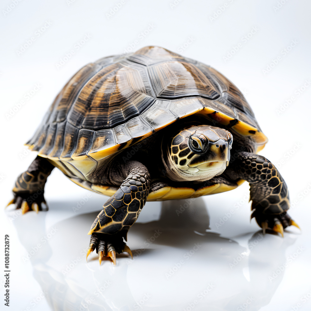 Fototapeta premium turtle on white