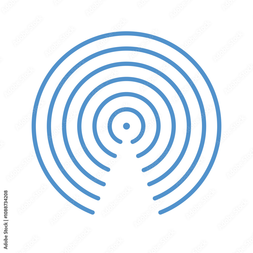 Airdrop symbol line icon. Vector illustration Airdrop symbol line icon. Vector illustration