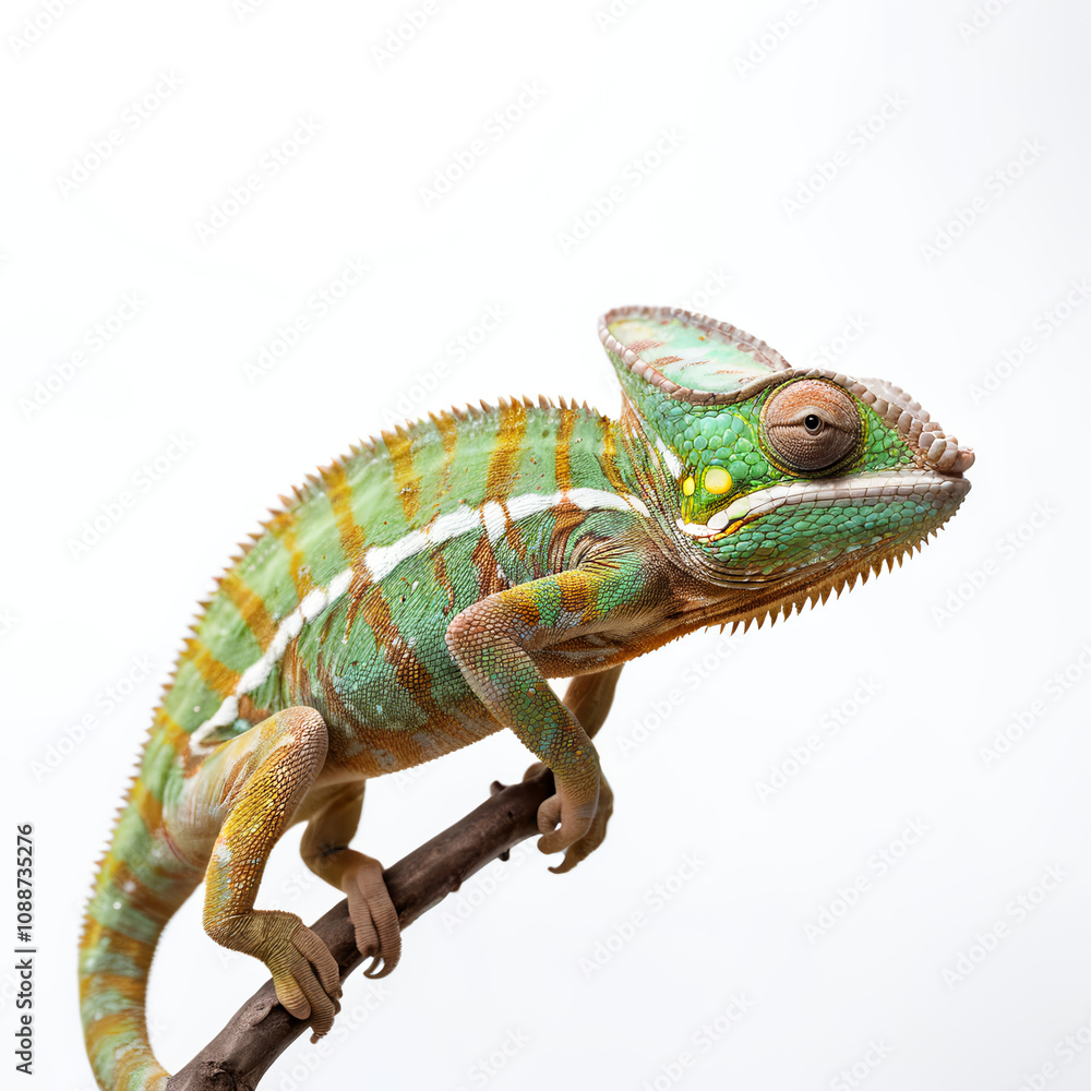chameleon on a white background chameleon on a white background