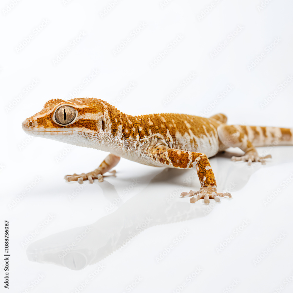 Fototapeta premium gecko on white