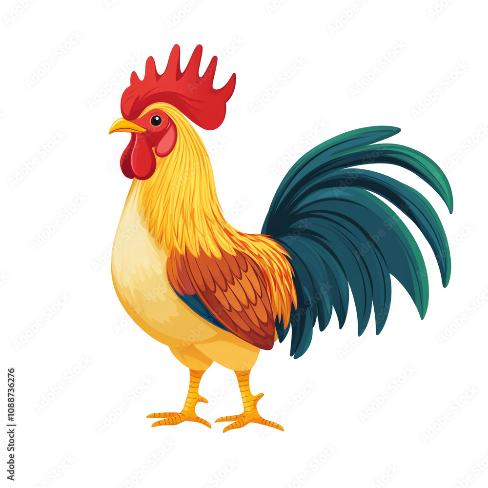Magnificent Rooster Illustration Magnificent Rooster Illustration