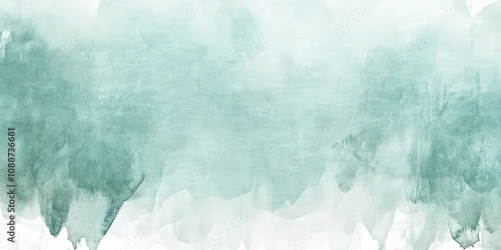 Naklejka premium Soft Abstract Background with Gentle Mint Green and White Watercolor Texture for Elegant Design and Creative Projects