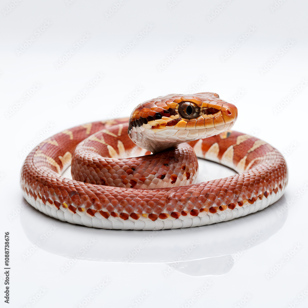 Obraz premium close up of a snake on white background