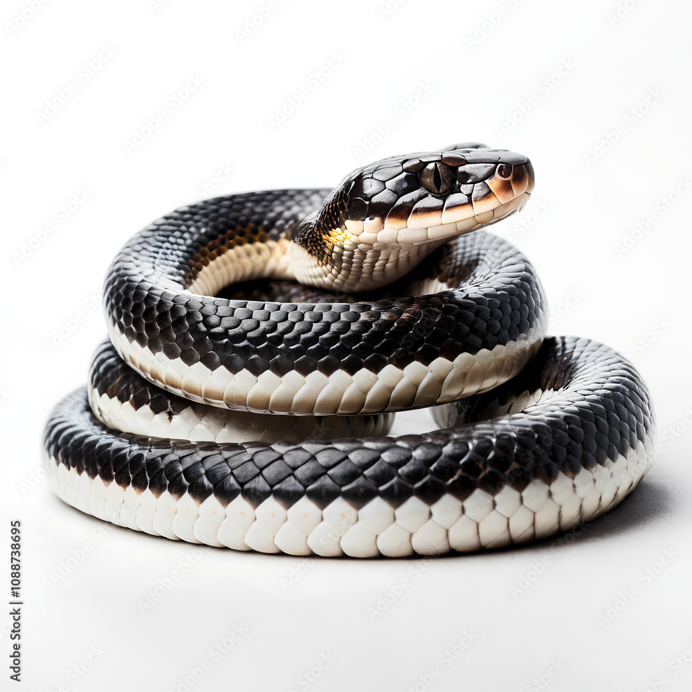 Fototapeta premium snake on a white