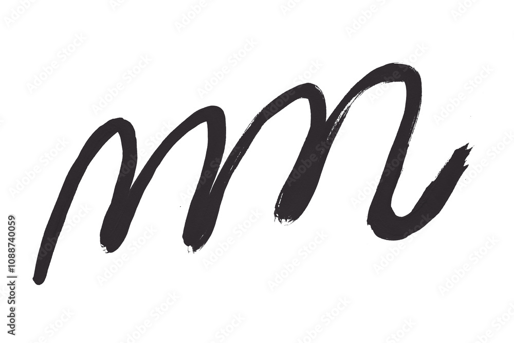 isolated brush black Single stroke of blackon transparent background isolated brush black Single stroke of blackon transparent background