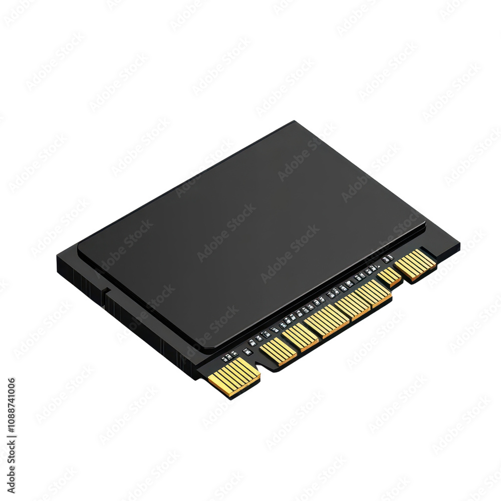 High-quality 3D rendering of a black solid-state drive (SSD) for tech and computing applications. High-quality 3D rendering of a black solid-state drive (SSD) for tech and computing applications.