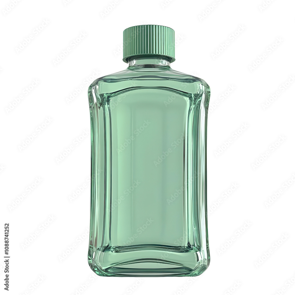 A clear, green plastic bottle with a screw cap, ideal for packaging liquids or cosmetics. Versatile and modern design. A clear, green plastic bottle with a screw cap, ideal for packaging liquids or cosmetics. Versatile and modern design.