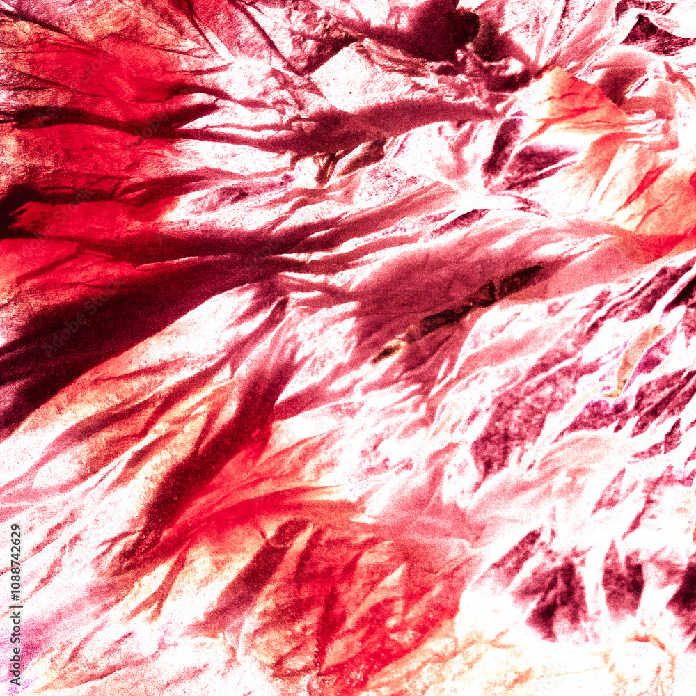 Obraz premium Acrylic Paint. Circle Paint Smear. Vivid Tie Dye
