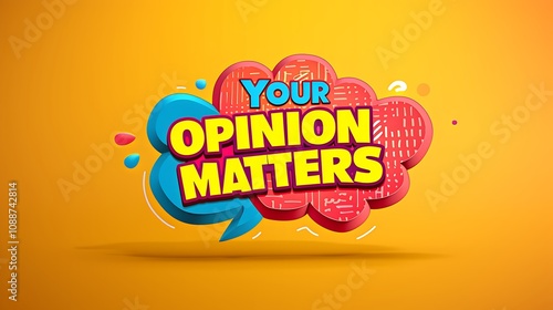 A vibrant graphic emphasizing the importance of individual opinions, featuring the text 